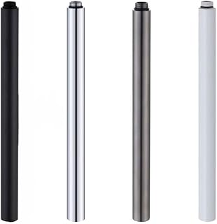 Tubo de extensión de ducha de 30 cm, extensor de cabezal de tubería de ducha de mano, extensión de ducha para reemplazar tuberías de ducha viejas o desgastadas, tubo redondo chapado en cromo