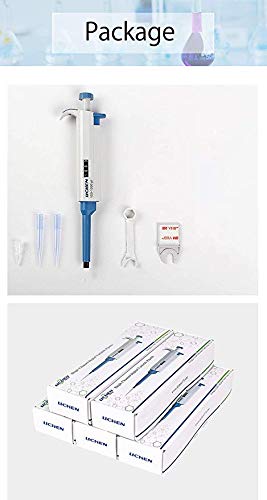 Miniatura 7 de Kit completo de inicio de micropipetas 5 pipetas con soporte de pipeta (0.1-2.5l, 0.5-10l, 10-100l, 100-1000l, 1000-5000l) pipeta de un solo canal