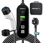 NIUNIUEV® EV Charger Cable Type 2 to 3 Pin Plug 10M/32Ft [3KW | 6A~13A],Portable Electric Car Charger UK 3-Pin EV Charger,Type 2 Charging EV Charger with LED Display,Timing function,For EVs and PHEV