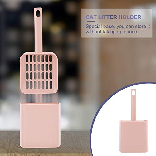 Conjunto de colher para limpeza de fezes de gato (rosa)