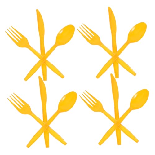 JEWEDECO 1 セット 使い捨てナイフとフォークスプーン ミニサービングスプ