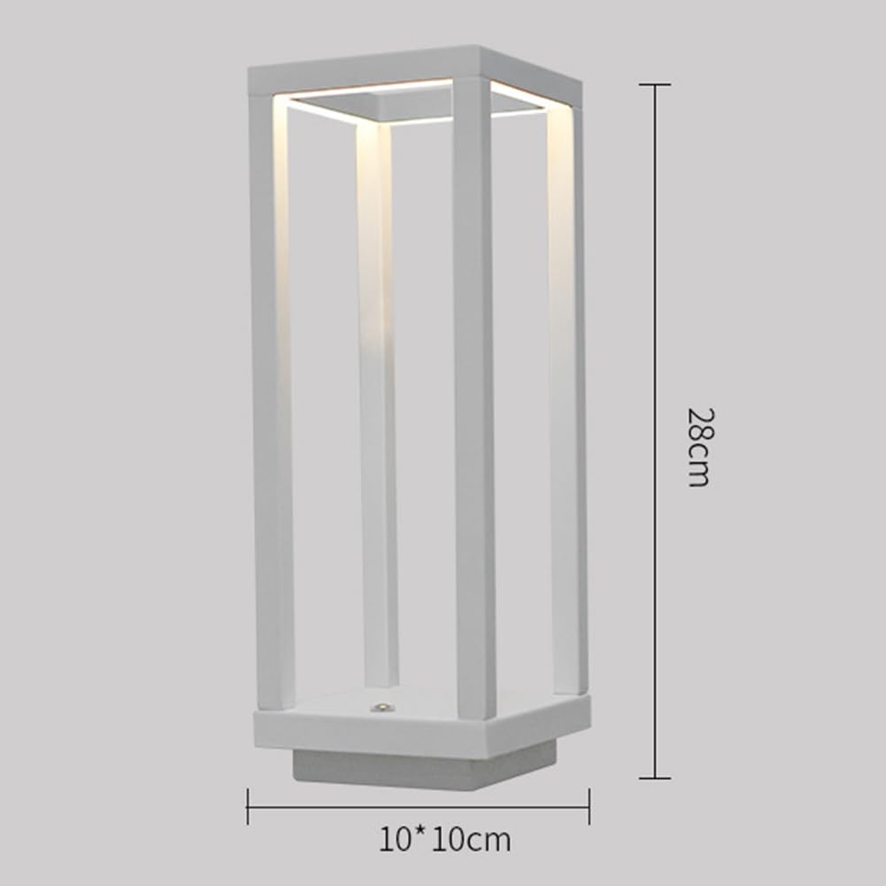 AoLa LED Tischlampe Kabellos Akku, Ohne Stromanschluss Tischleuchte Dimmbare Touch Tragbare USB Aufladung Nachttischlampe aus Aluminium lnnen Außen Campinglampe für Restaurant Bar Schlafzimmer,Weiß