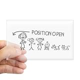 CafePress Stick Figure Family Man Position Open Sticker (Rec Rectangle Bumper...