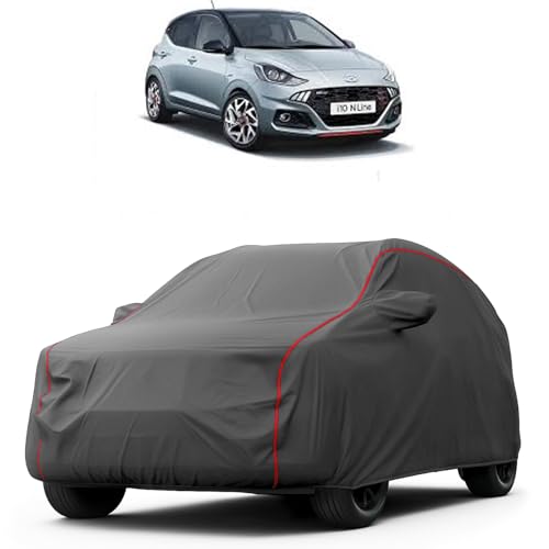 Image of Heavy-Duty Car Cover for Compatible with Hyundai I10 N LINE (2007 to 2025 All Models) Deluxe Car Protection Cover - Waterproof & UV-Resistant All-Season Exterior Protection