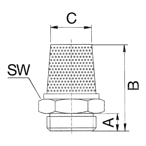 RIEGLER 116290-569-0-E Sinterbronce-Schalldämpfer »value line«, flache Ausführung, M5, 1Stk
