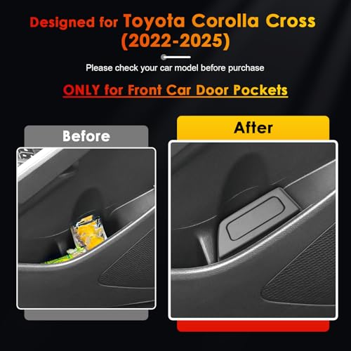 Image of for Corolla Cross Trash Can for 2022-2025 Toyota Corolla Cross Small Car Trash Bin for Side Front Door Mini Trash Garbage Bin w /Lid for Toyota Accessories (Corolla Cross Left & Right Side)