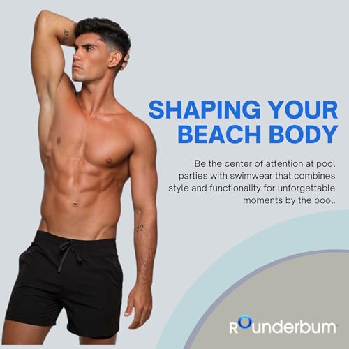 Rounderbum Mens Swimwear | Beach Shorts | Padded Technology | Quick Dry | Bathing Suits | Sport Swim Shorts | Drawstring4