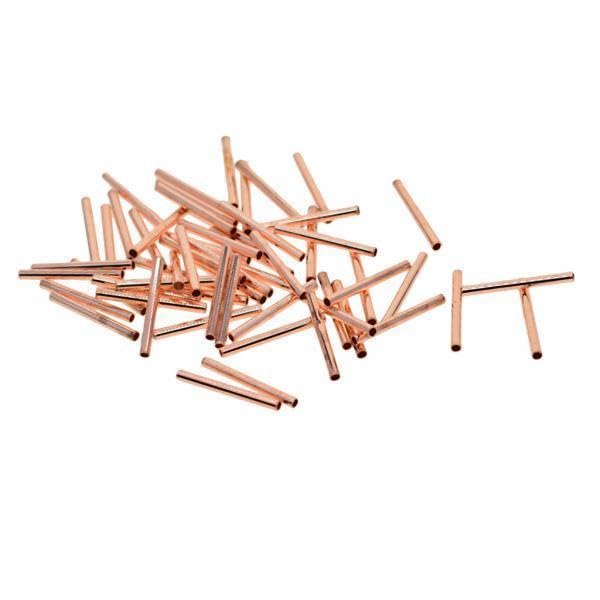SNAPPSY 9x50x 20x2mm Smooth Long Straight Tube Noodle Bead Jewelry Making Rose Gold-image-44