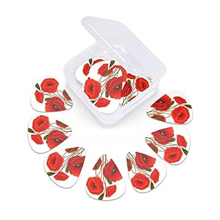 Médiators Guitare 12-Pack Fleurs De Pavot Médiators Guitare Électrique Guitare Acoustique Diverses Guitares - Les Beatles, Paul McCartney, John Lennon, RIngo Starr, George Harrison Médiators Guitare 12-Pack Fleurs De Pavot Médiators Guitare Électrique Guitare Acoustique Diverses Guitares – Image 5