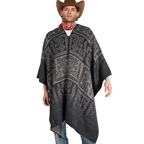 Image of Alpaca Poncho Men Ponchos Adult Wool Poncho Men Pancho Men Mens Poncho Cloak