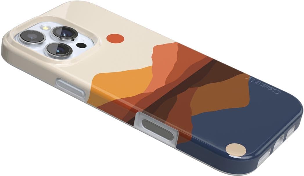 Casely iPhone 16 Pro Max Case | Opposites Attract | Day & Night Mountains | Compatible with MagSafe | Classic Ultra Slim Design - Image 3