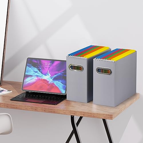 Tunnkit Organizador de arquivos, caixa de arquivo de papelão para armazenamento de pasta de arquivos