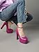 Bviennic Womens Ankle Strap Platform Block Heel Heels Fashion Party Evening Purple Size 10 US/43