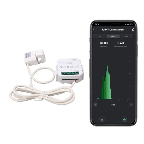 Image of Fafeicy Smart Electricity Meter WiFi Energy Monitor Clamp Real Time Power Consumption Tracking Remote Control for Home Office Energy Management