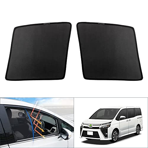 Cartist トヨタ ノア ヴォクシー 80系 メッシュカーテン NOAH WOXY 80 遮光カーテン サンシェード カーシェード 換気 UVカット マグネット式 簡単着脱 遮光 断熱 インテリア 日よけ 車種専用 アクセサリー カスタム 2枚