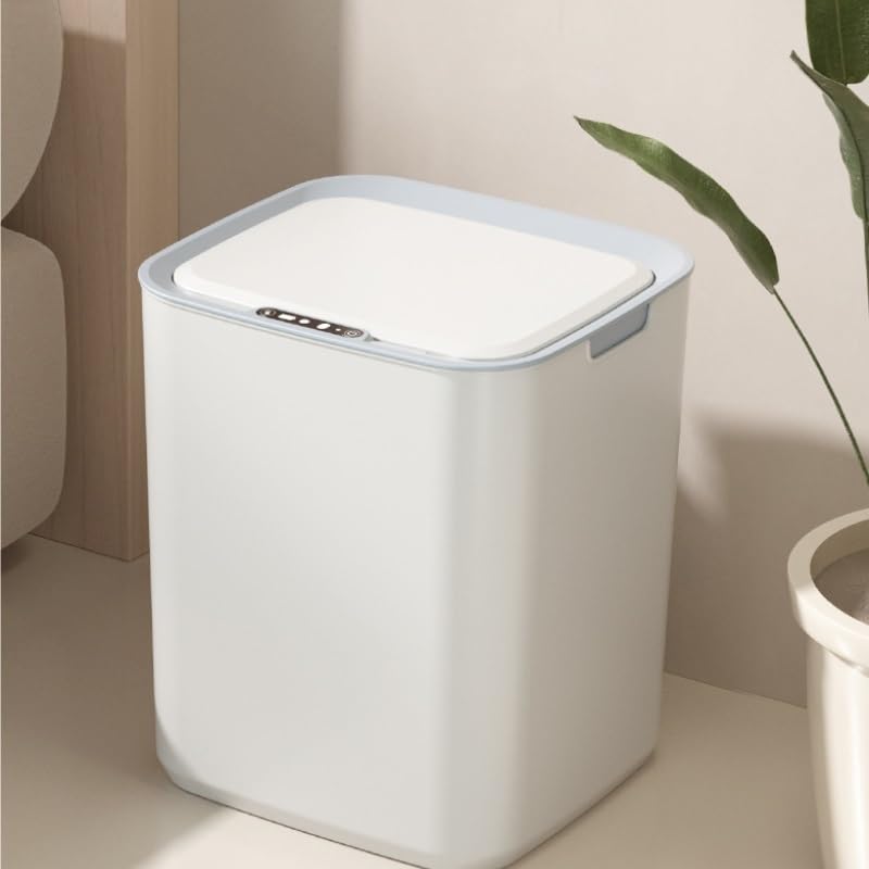 Home Smart PP Trash Can with Lid Living Room Bathroom Toilet Kitchen Garbage