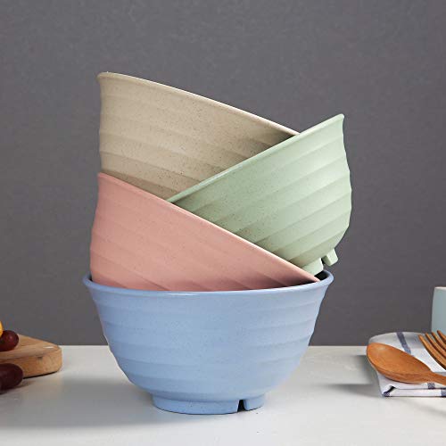 image for Shopwithgreen Unbreakable Large Cereal Bowls - 30 OZ Wheat Straw Fiber