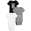 Simple Joys by Carter’s Neutral Short-Sleeve Bodysuit Conjunto de Camiseta (Pack de 3) Unisex bebé