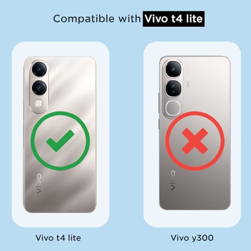 Image of Pikkme Back Cover for iQoo Z10 lite 5G / Vivo T4 lite 5G / Y19 5G / Y19e / Y04 4G / Y29s 5G PC + TPU Clear Transparent Raised Edges Shockproof Protective Phone Bumper Case(Transparent)