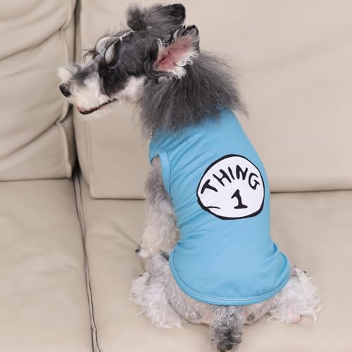 Image of CuteBone Dog Shirts 2-Pack Soft Pet Clothes Breathable Summer Vest for Small Puppy and Stretchy Cat Apparel