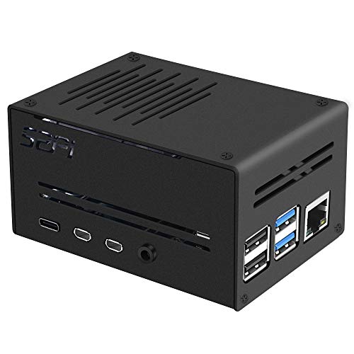 GeeekPi Raspberry Pi 4 Metal Case,Raspberry Pi 4B Case for Raspberry Pi Low-Profile CPU Cooler,Raspberry Pi Case for RPi Horizontal ICE Tower Cooler ( Pi and Fan NOT Included)