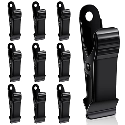 Image of 10 Pcs Metal Mini Clamps Mini Spring Clamp Crocodile Alligator Clips 1 /2 Inch Wide for Work, Smooth Jaw, 5 /16 Inch Capacity (Black)