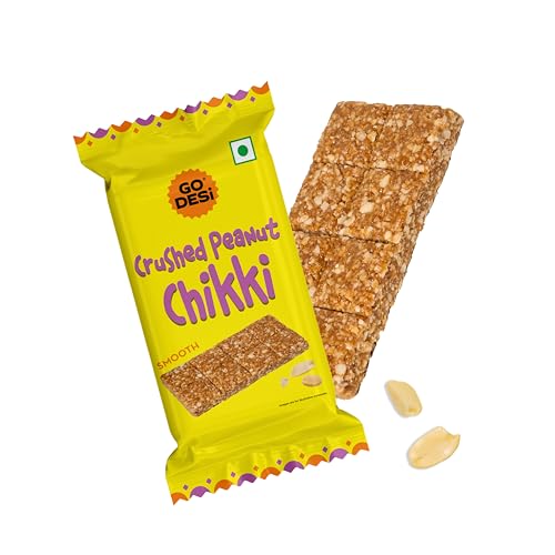 Image of Go Desi Crushed Peanut Chikki Bar, 100 grams pack, Gajak, Sweets, Gazak
