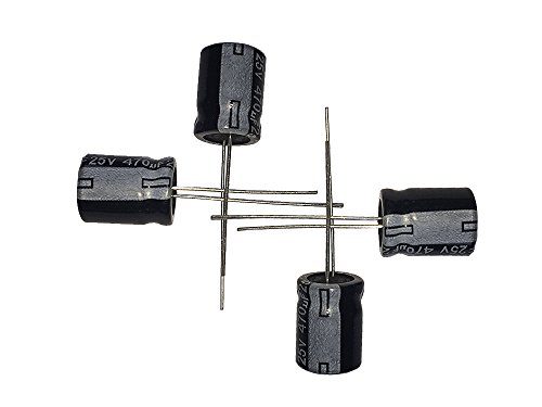 470uF 25V 10X13mm +/-20% -40 to +105°C 20 PCS Aluminum Electrolytic Capacitor,470 MFD,470uF 25V Capacitor,470uF Capacitor,25V Capacitor 470uF,470uF Capacitor 25V,25V 470uF Capacitor