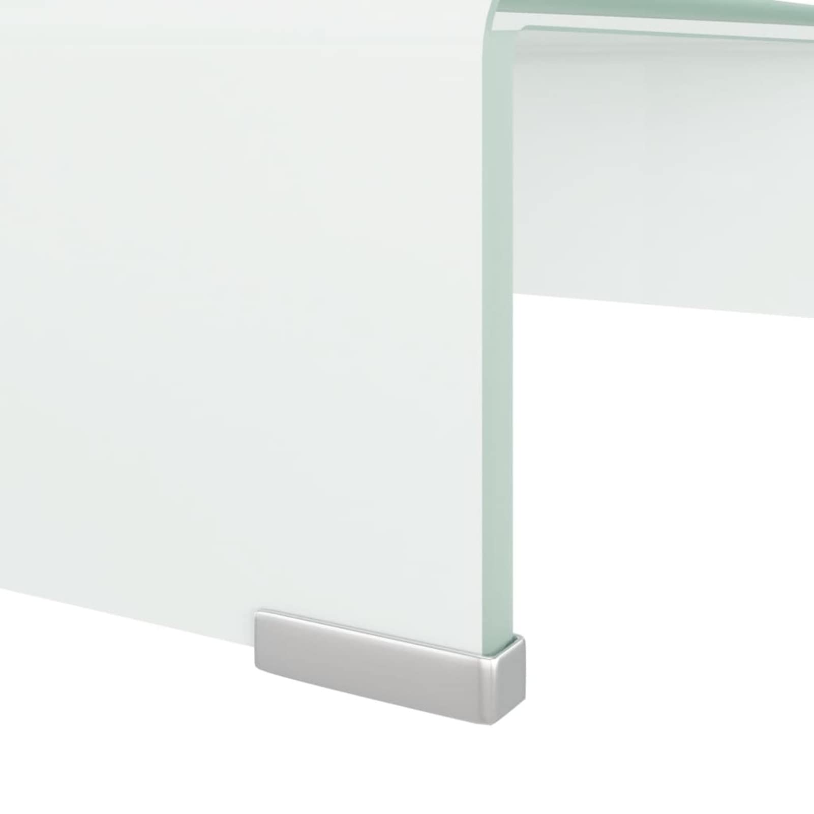 Homgoday Supporto TV / Monitor Riser Vetro Verde 40x25x11 cm, Supporto da scrivania per monitor Riser, Espositore per laptop e monitor