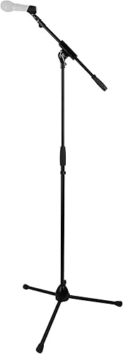 Miniatura 2 de Gearlux Soporte de micrófono de trípode con base de trípode, altura ajustable de hasta 60 pulgadas, paquete de 4 unidades