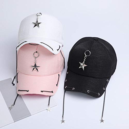 Casquette de baseball avec chaîne de mode et visière pliable étoile - 2