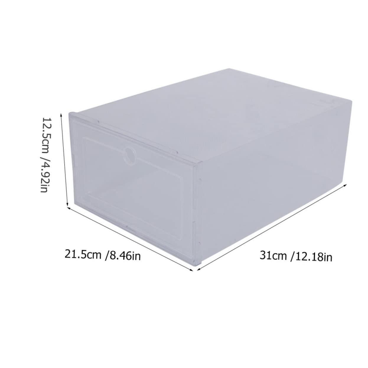 Ciieeo 6Pcs Transparent Plastic Shoe Storage Box Stackable Clamshell Case for Organizing Footwear Design for Space Saving for Home Organization