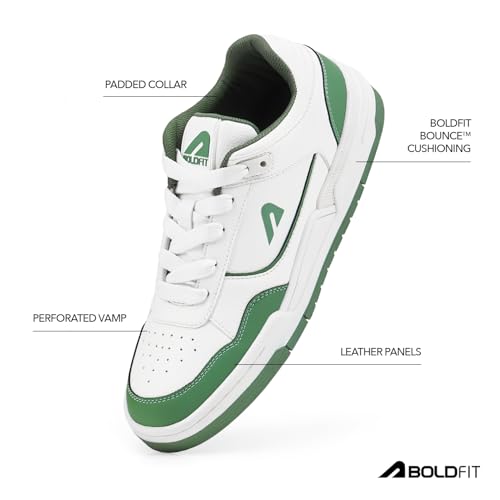 Image of Boldfit Sneakers for Women Comfortable Air Faux Leather Shoes for Woman, Lace-Up Casual Girls Shoe, Lightweight Sneaker Shoes for Woman DripWave