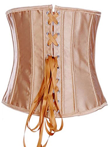Image of Alivila.Y Fashion Womens Sexy Satin Vintage Underbust Waist Training Corset Bustier