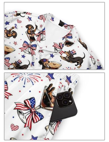 Image of Funny Satin Pajamas Set for Women Button Down Sleepwear Print Pjs Set 2 Piece Short Sleeve Loungewear Gift for Women