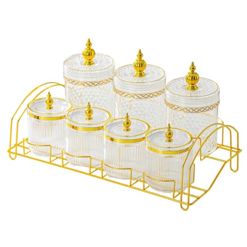Recipientes herméticos de gran capacidad ámbar Tower Bead para cocina 2