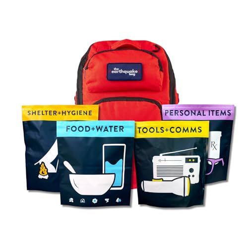 Complete Earthquake Bag &ndash; 1 Week of Emergency Supplies for Earthquakes, Hurricanes, Wildfires, Floods + Other Disasters (1 Person)