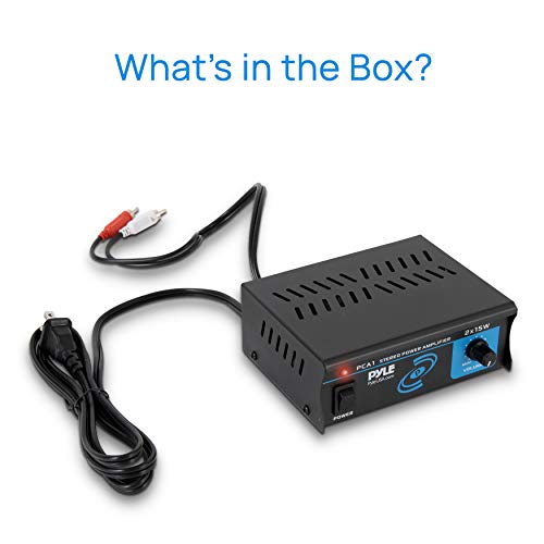 Pyle Pca1.5 2X15 Watt Stereo Power Amplifier - Compact Mini 2-Channel Portable Home Audio Speaker Receiver Box For Amplified Speakers Sound System With Rca Cable L/R Input For Cd Player, Tuner, Mp3 #TOP6