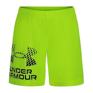 Under Armour Boys’ Prototype Symbol Short, Wordmark Screen Print, Elastic Waistband