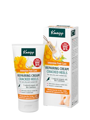 Kneipp Crema Talones Agrietados; Repara y Previene Grietas en los Talones; Regenera; Calma y Refresca; Aceites Naturales y Orgánicos; Urea; Pantenol; Olor a Naranja; 50ml