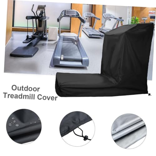 Funda para cinta de correr plegable impermeable y cubierta antipolvo negra de hogar 6