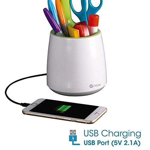Ottlite Organize Led Desk Lamp With Usb Charging Port - Adjustable, Desk Light With Storage #TOP3