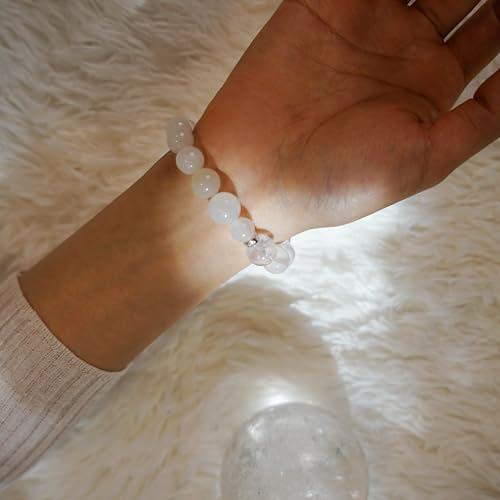 Image of Five Elements Solid 925 Sterling Silver 18K Gold /White Gold Vermeil Crystal Gemstone Beads Bracelet gift for women
