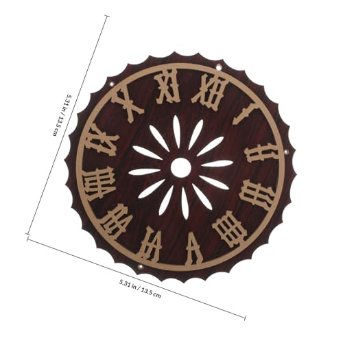 Esfera de plástico para reloj de cuco marrón BETOOKY piezas de repuesto para reparación vintage 3