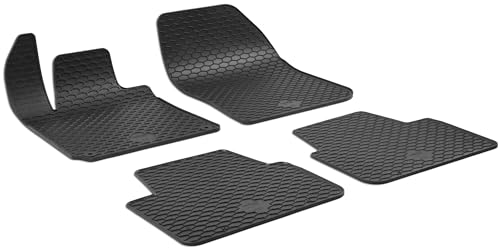 WALSER DirtGuard Gummi Fussmatten Auto für Peugeot 308 SW II 03/2014-2021, 100% passgenaue Auto Fußmatten, robuste Universal Fußmatte Auto, Gummimatten Auto