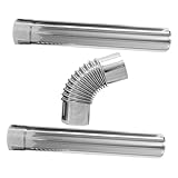 Vaguelly 3 piezas Kit de Tubo de Ventilación Recto y Codo Inoxidable para Calentadores de Agua Gas Duradero y Extracción de Gases