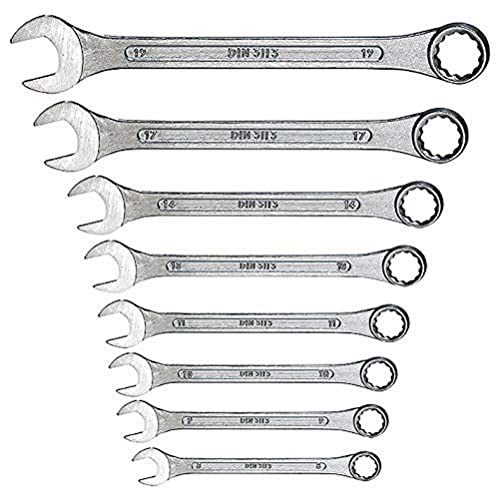 kwb Kraftixx fork ring key set, 8-piece 460390, Chrome