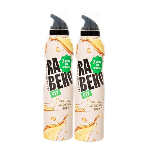 Rabeko Zero Spray de cuisson faible en calories | Naturel | 800 portions, 2 kcal par pulvérisation...