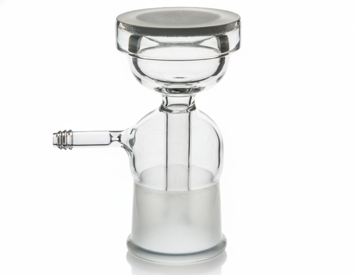 Laboratory Glass Vacuum Filtration Base, 47mm Diameter with Sintered Glass Disc, 40mm x 57mm, Compatible with 1000mL Assembly-image-48