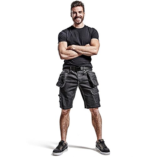 Blaklader 19921141 Handwerker-Shorts aus Stretch Cordura Denim, schwarz, Größe: C54